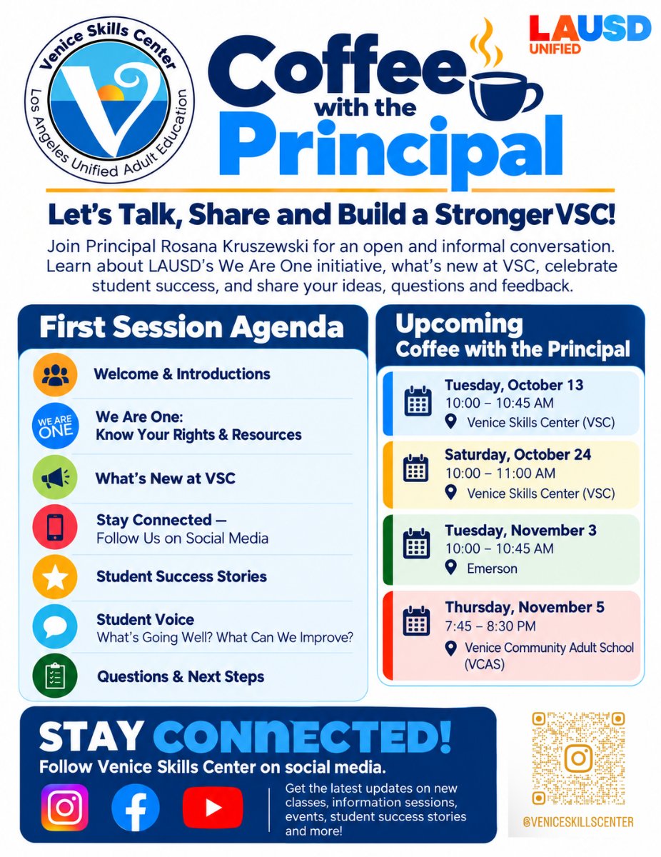 Coffee with the principal flyer